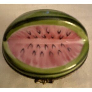 Limoges Peint Main Watermelon Trinket Box France